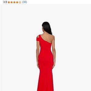 Betsy & Adam One-Shoulder orange  Dress